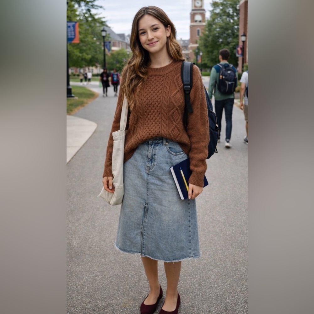 J. Crew Cable Knit Sweater - Tan